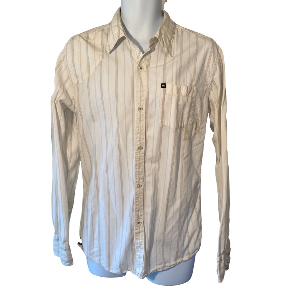 Men’s Quicksilver Long Sleeve Casual Shirt - Large